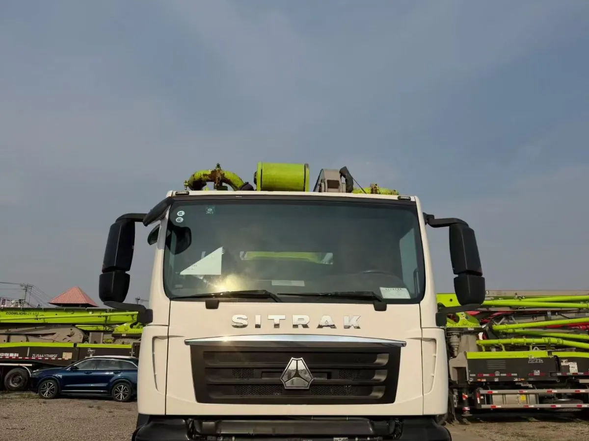 Concrete pump truck front