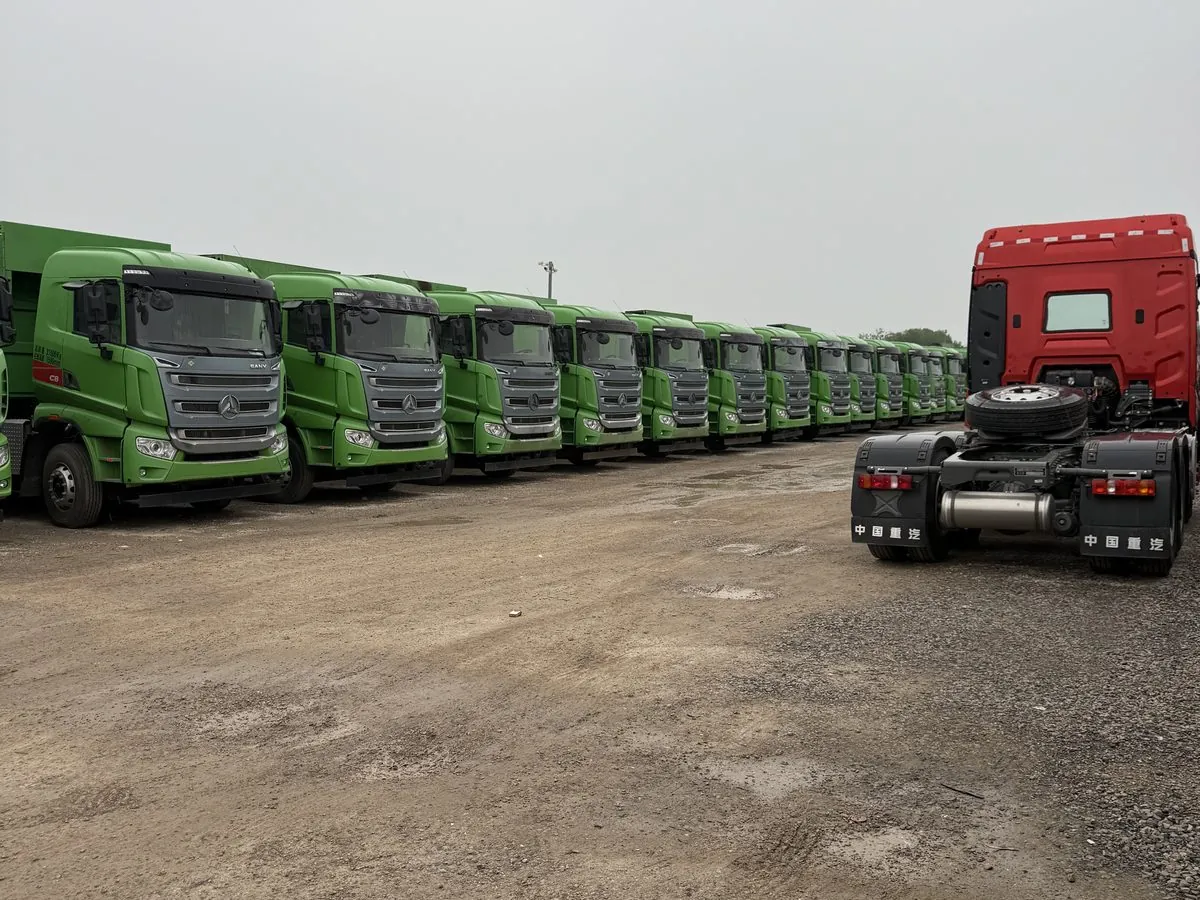 Equipment sourcing yard overview — truck rows